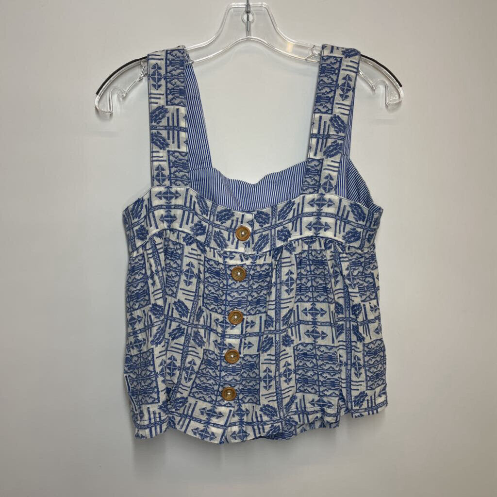 Anthropologie Tank S Blue/White