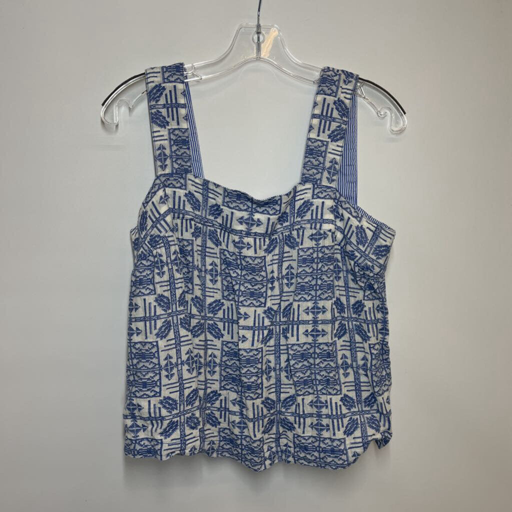 Anthropologie Tank S Blue/White