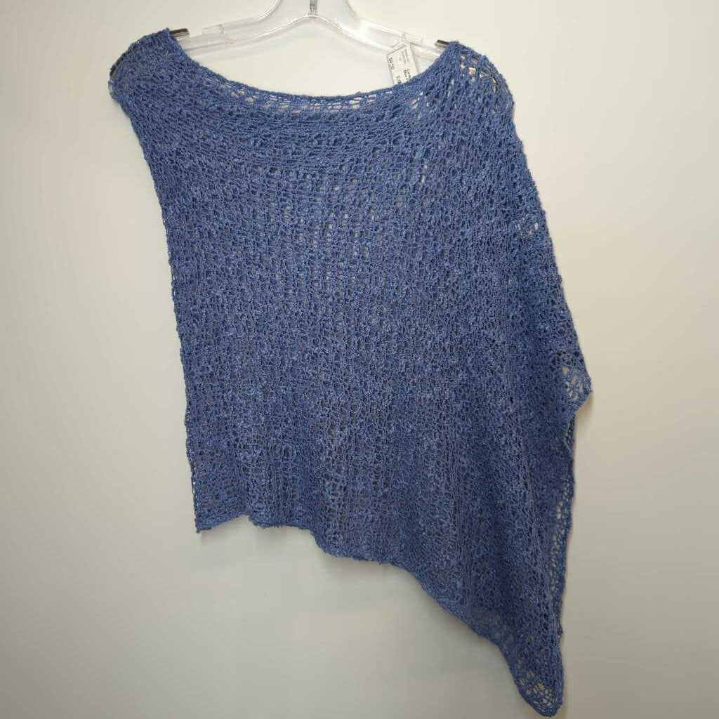 Cardigan Poncho OS Blue
