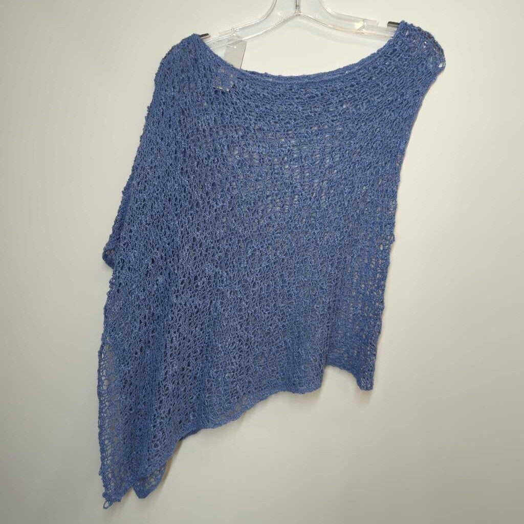 Cardigan Poncho OS Blue