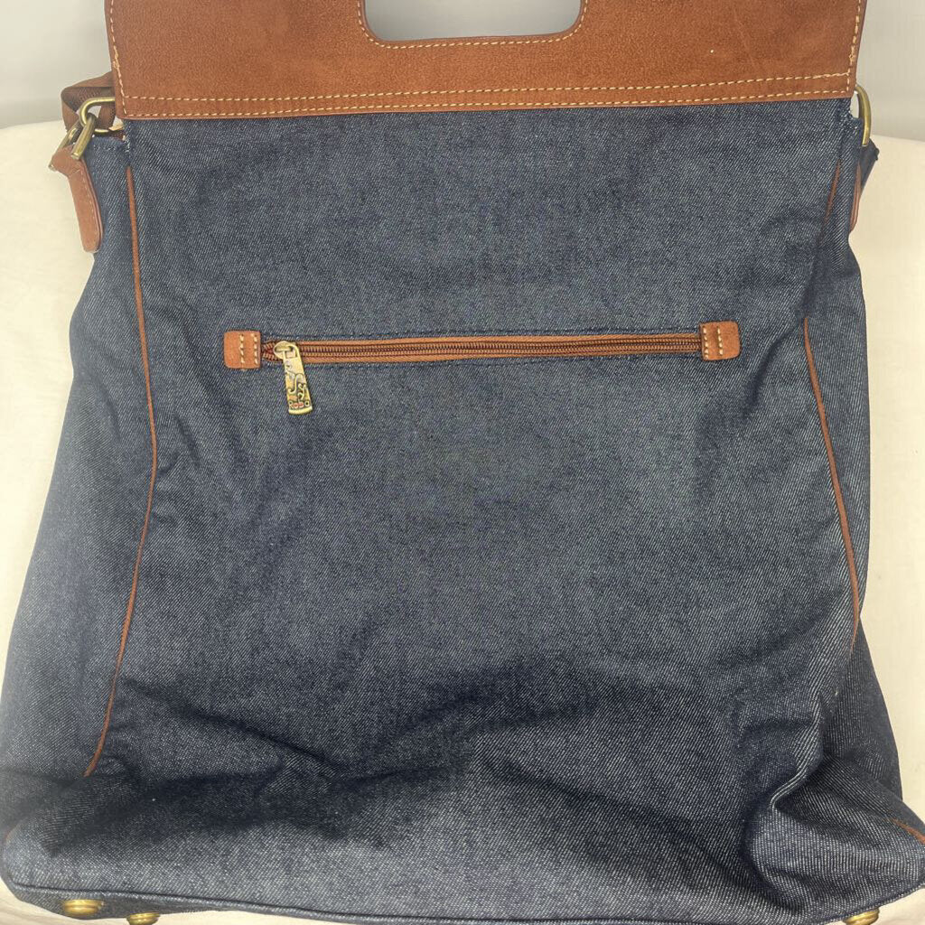 Purses Carry on Tote Denim/Brown