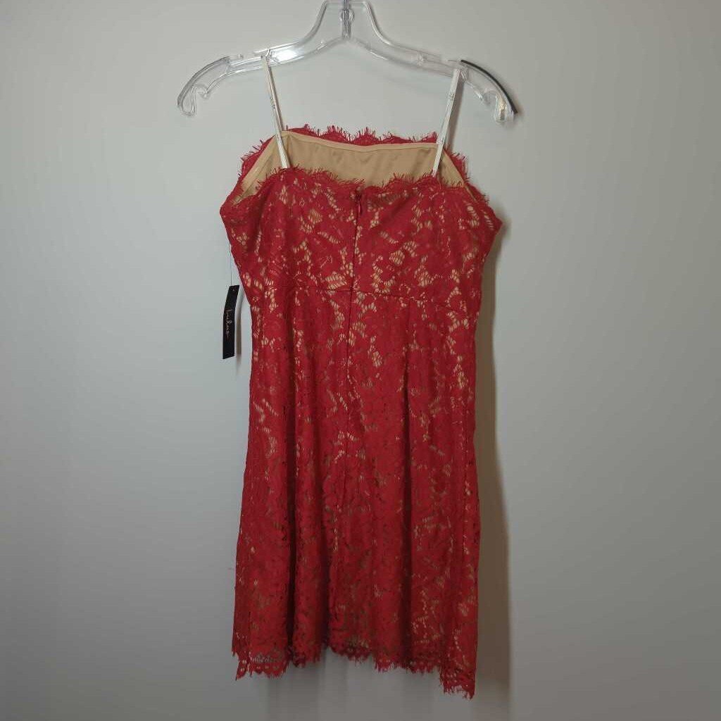 Lulus Dress L Lace/Red