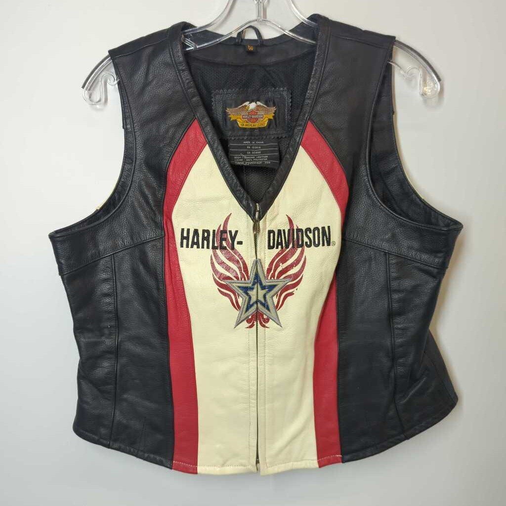Harley Davidson Vest L Black/Red