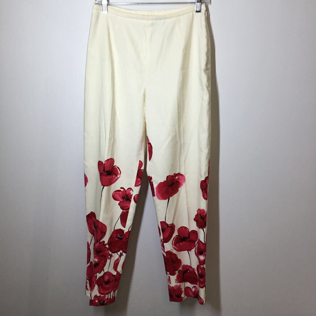 Oscar by Oscar de la Renta Pants 6/S Cream/Red/Pink