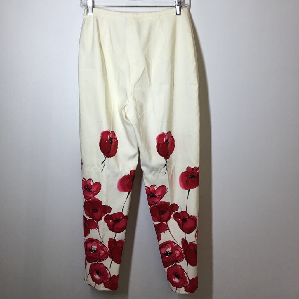 Oscar by Oscar de la Renta Pants 6/S Cream/Red/Pink