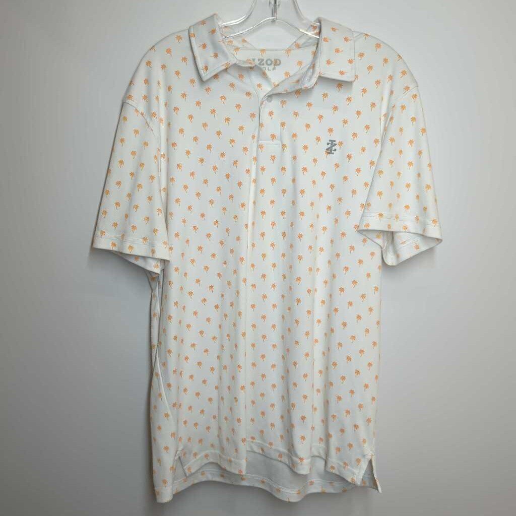 IZOD Athletic Tops Men's L White/Orange