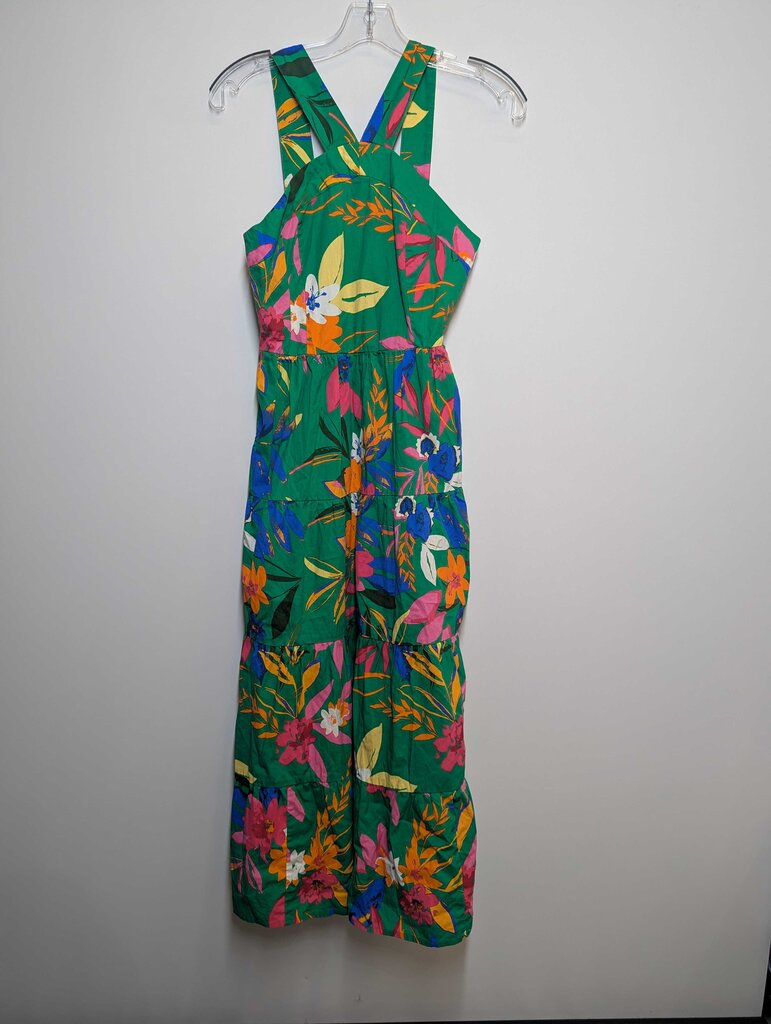 J. Crew Dress S Green/Floral