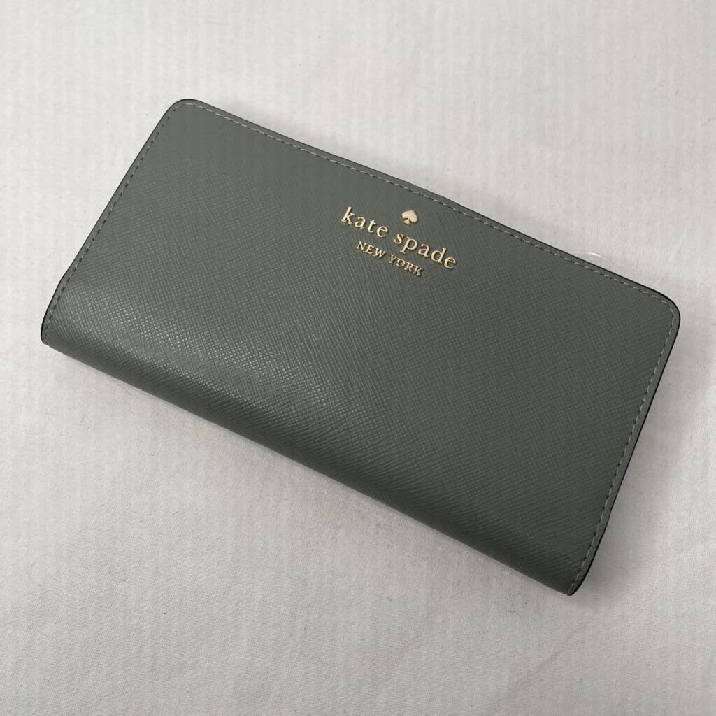Kate Spade Wallet Long Bifold Gray/Ivory