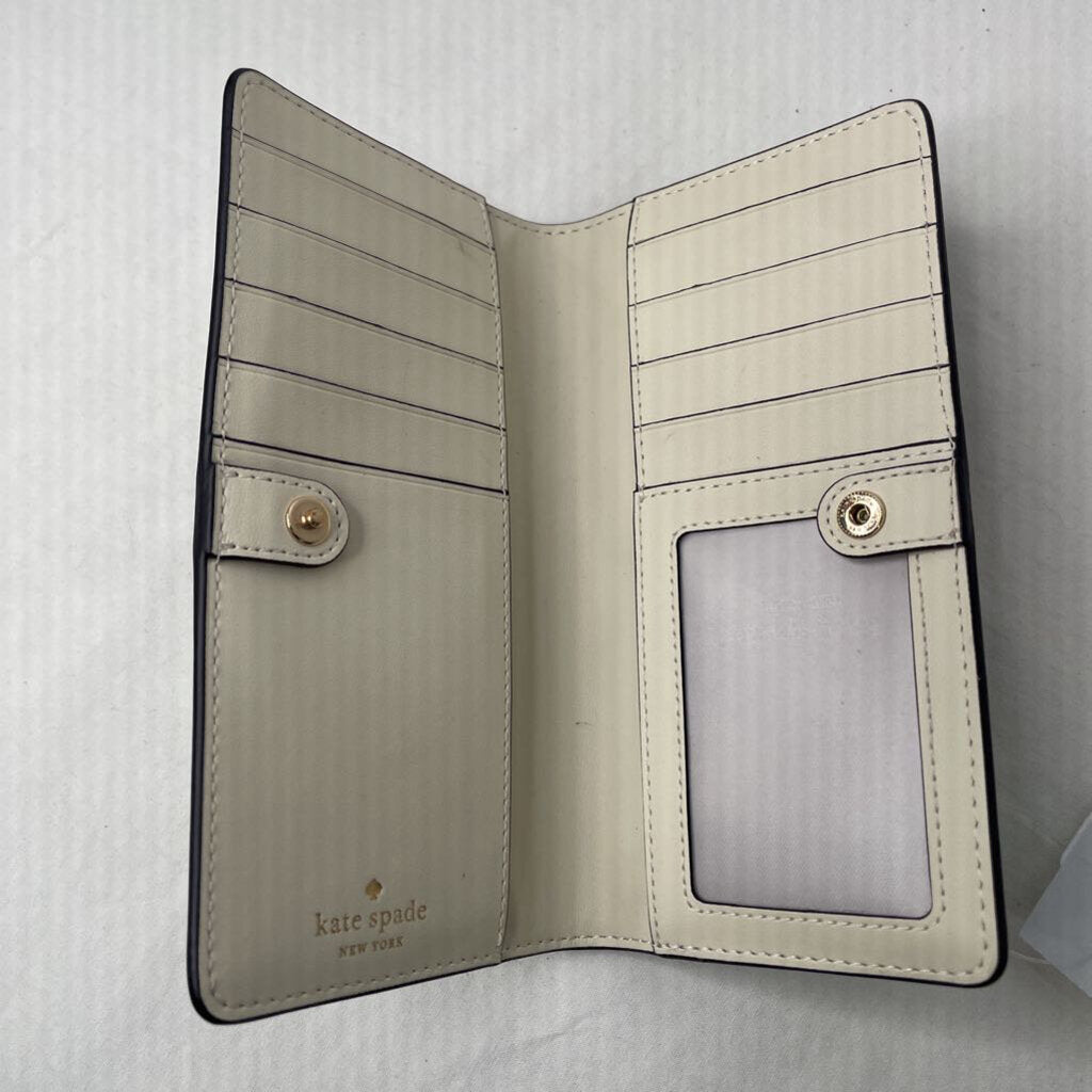 Kate Spade Wallet Long Bifold Gray/Ivory