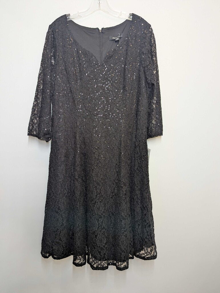 Dress 16W/1X Plus Black/Sparkle