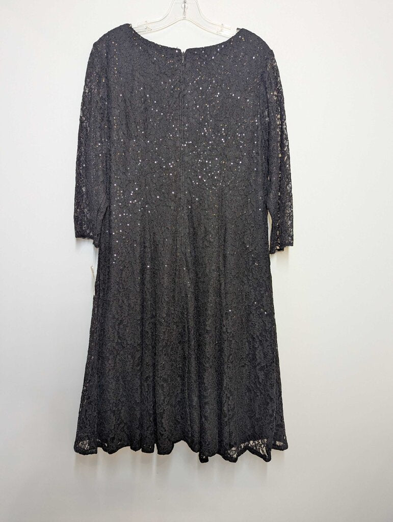 Dress 16W/1X Plus Black/Sparkle