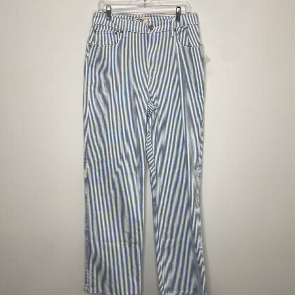 Abercrombie & Fitch Jeans 10 Long Blue/White