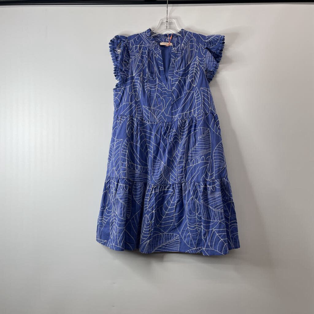 Skies are Blue Dress M Blue/White
