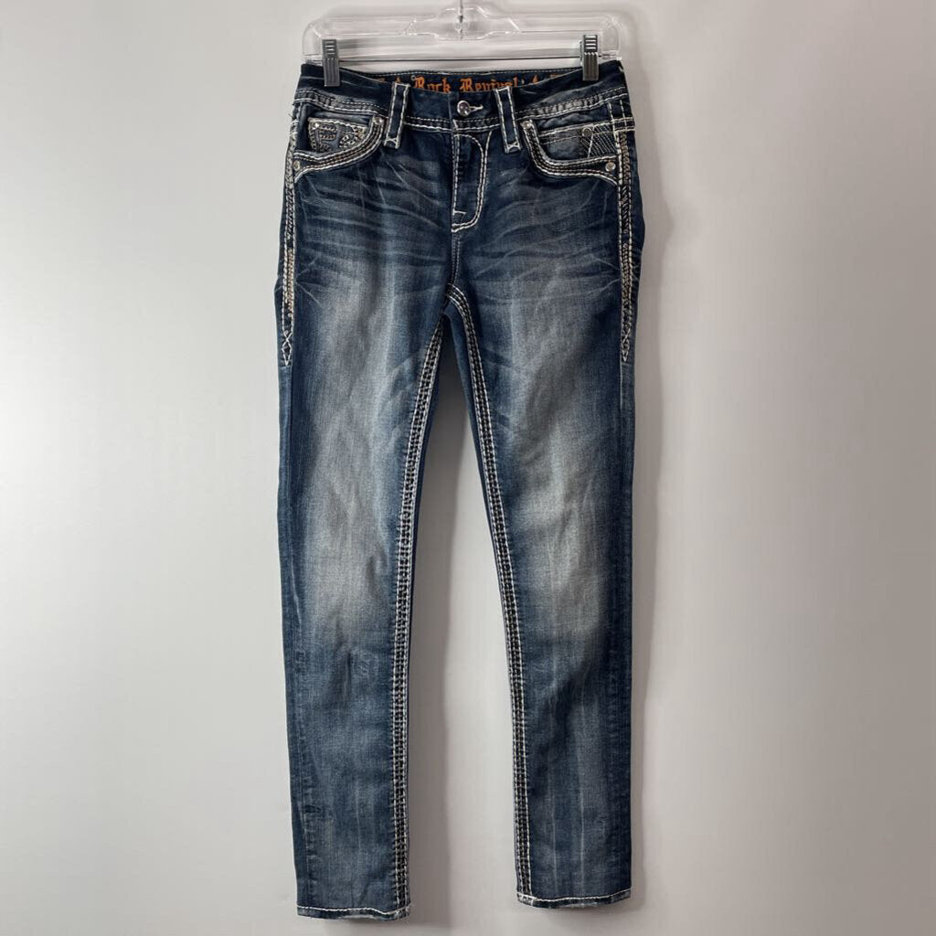 Rock Revival Designer Jeans 0 Mixed Denim