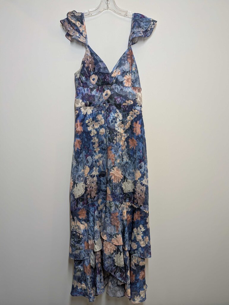 Anthropologie Dress 8/M Blue/Pink Floral