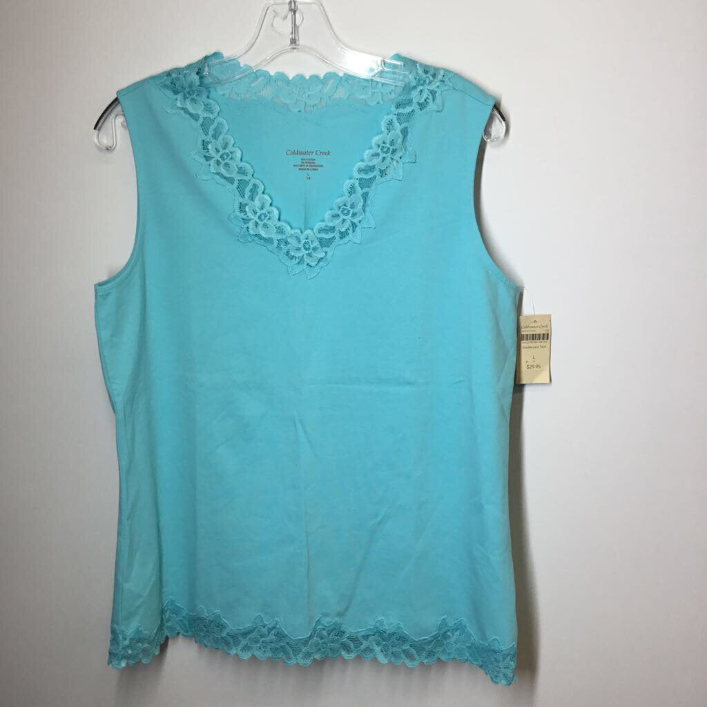 Coldwater Creek Tank L Blue