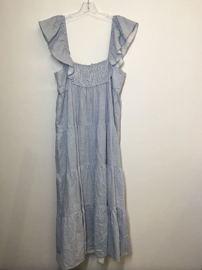 Minkpink Dress XL Blue/White
