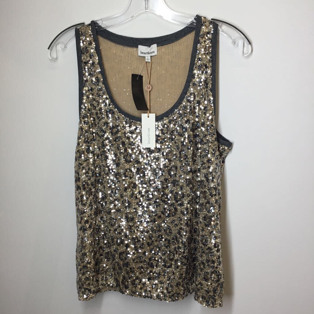 Heartloom Tank L Gray/Brown