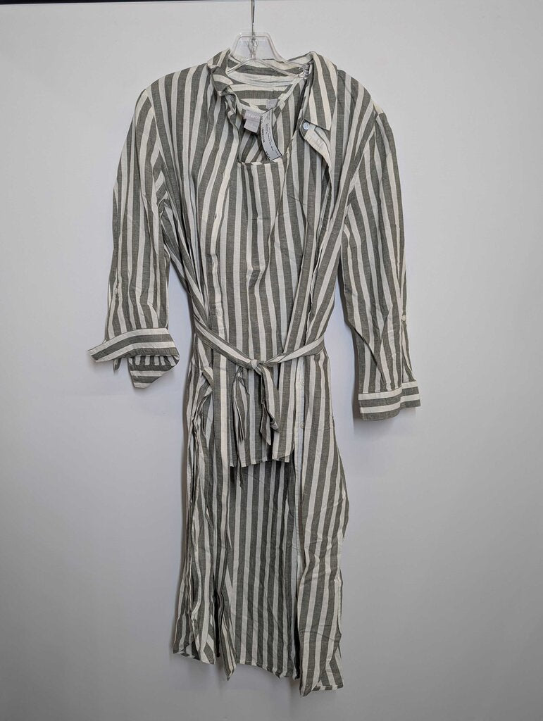Chico's Cardigan XL Gray Stripes