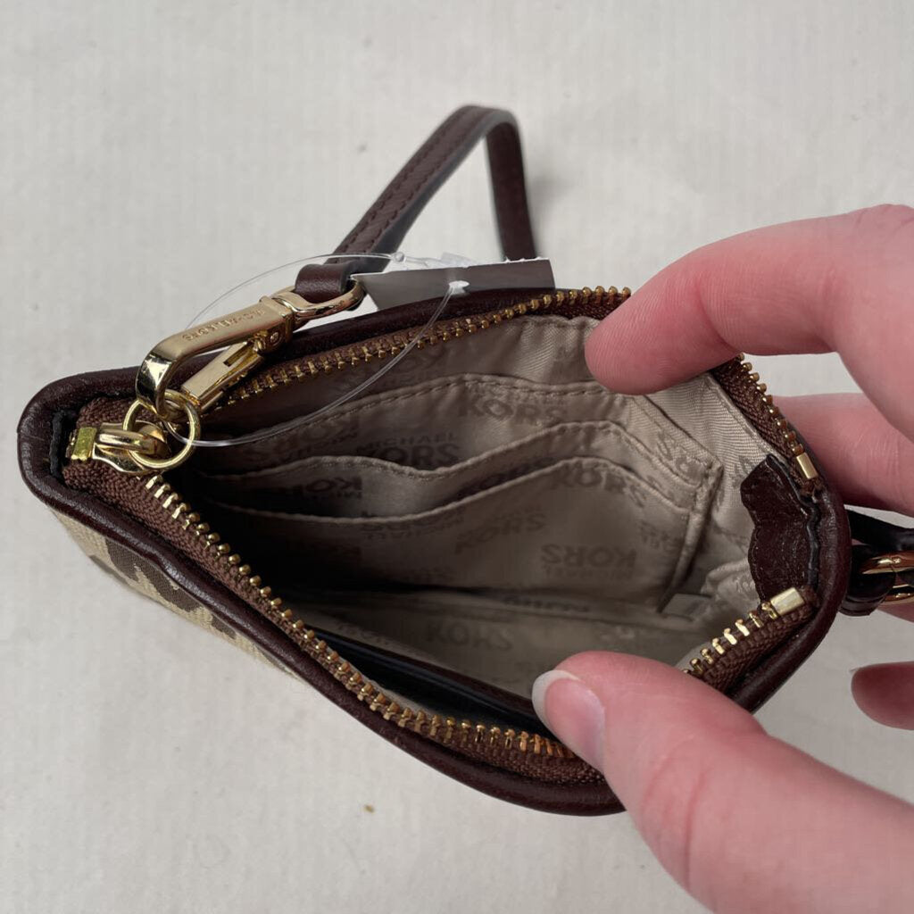 Michael Kors Wallet Wallet Wristlet Brown Signature