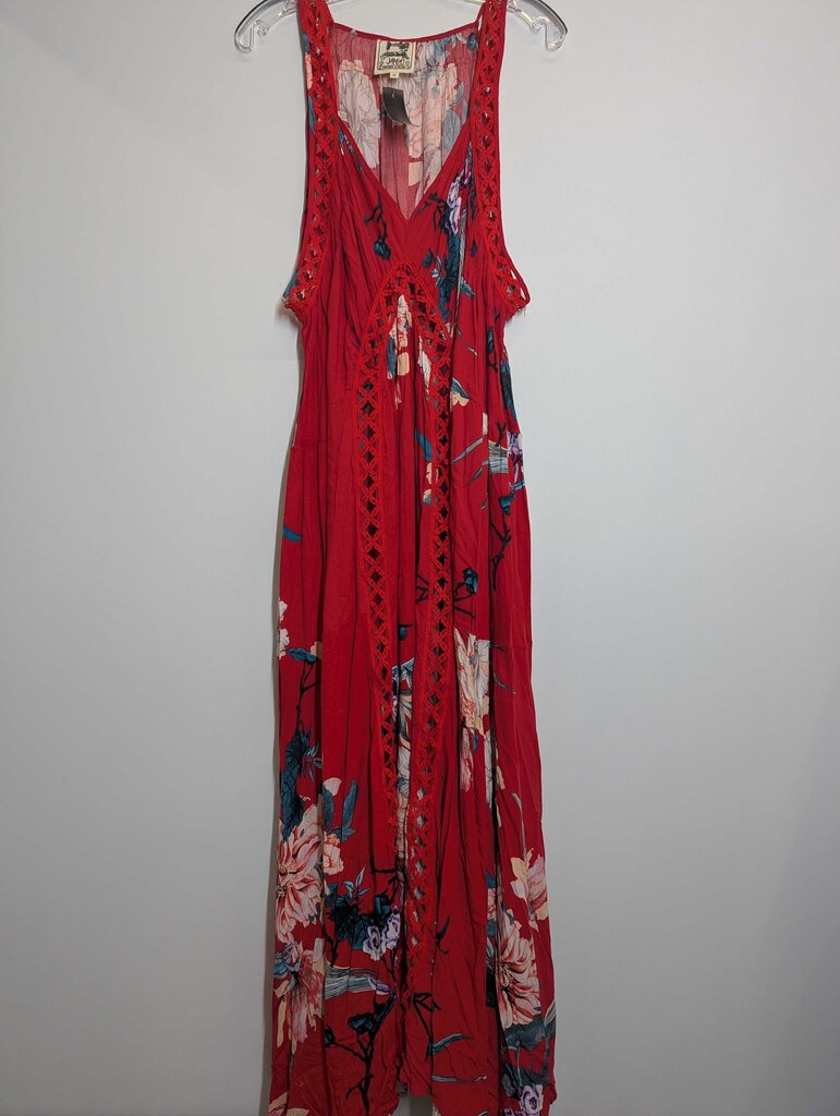 Dress M Red/Floral