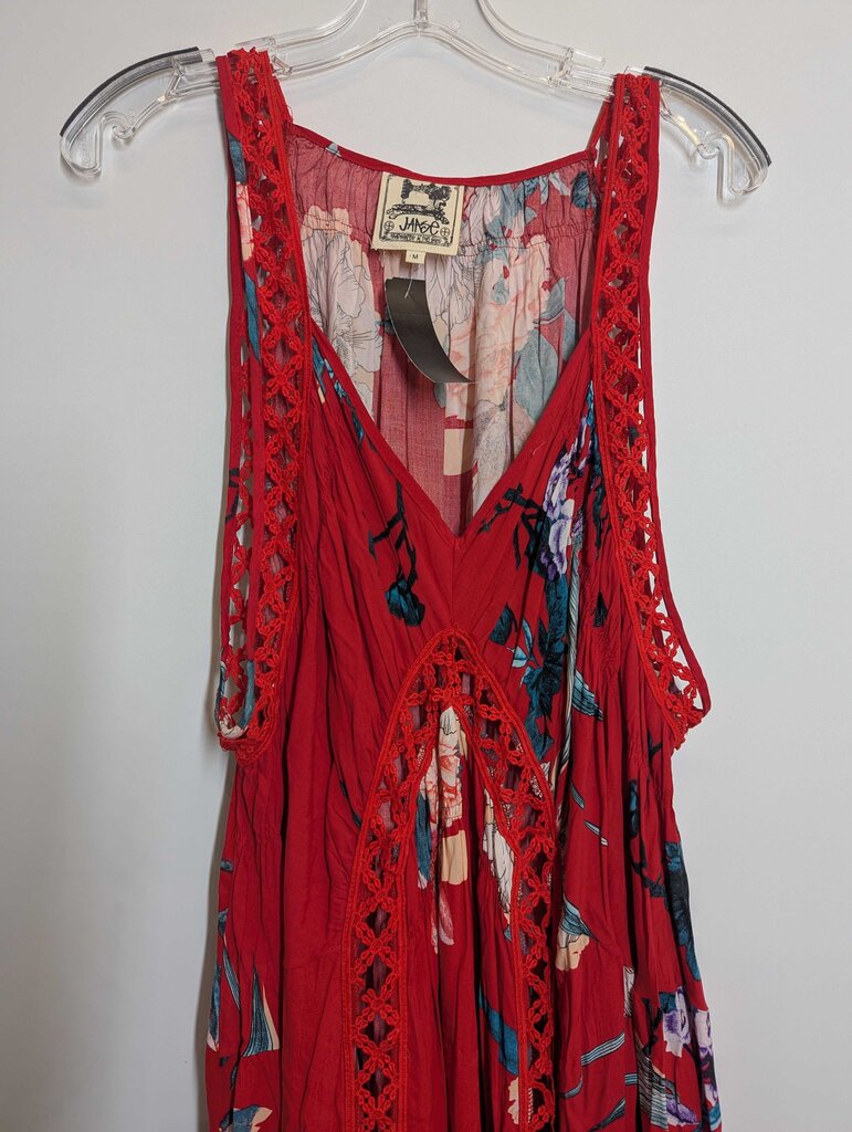Dress M Red/Floral