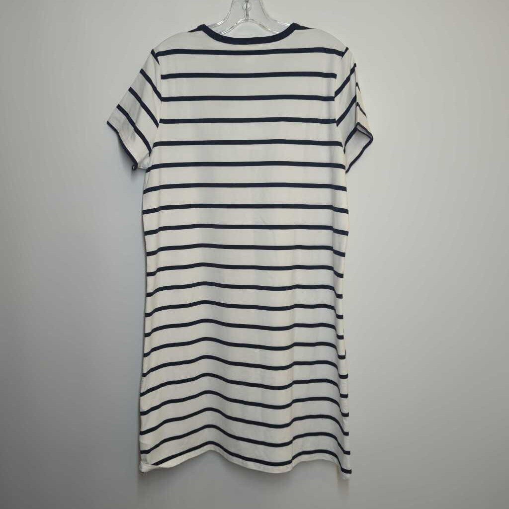 Athleta Dress L White/Blue