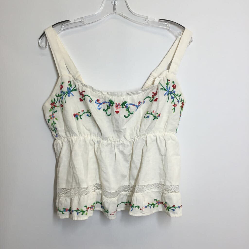 Sim & Sam Tank L White/Floral