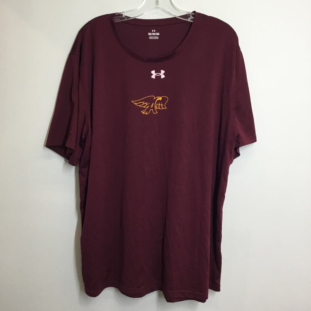 Under Armour Athletic Tops Men's 2XL Maroon/Yellow