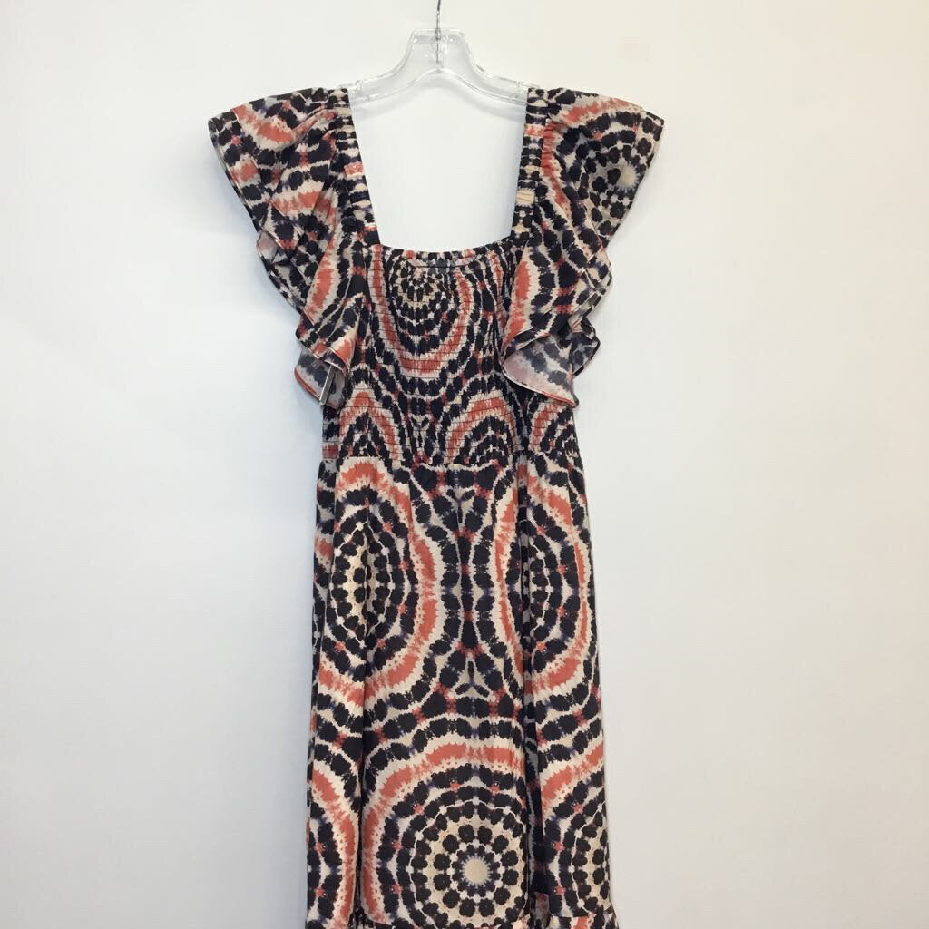 Dress S Orange/Navy/Pink