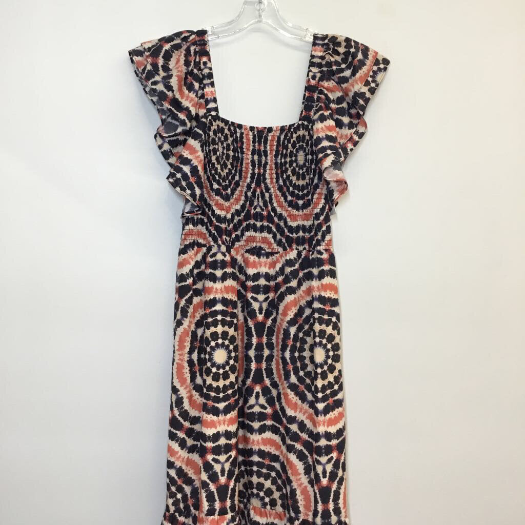 Dress S Orange/Navy/Pink