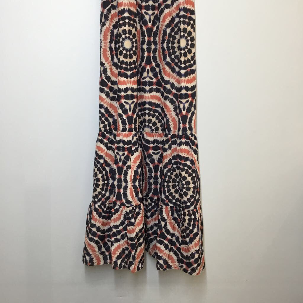 Dress S Orange/Navy/Pink
