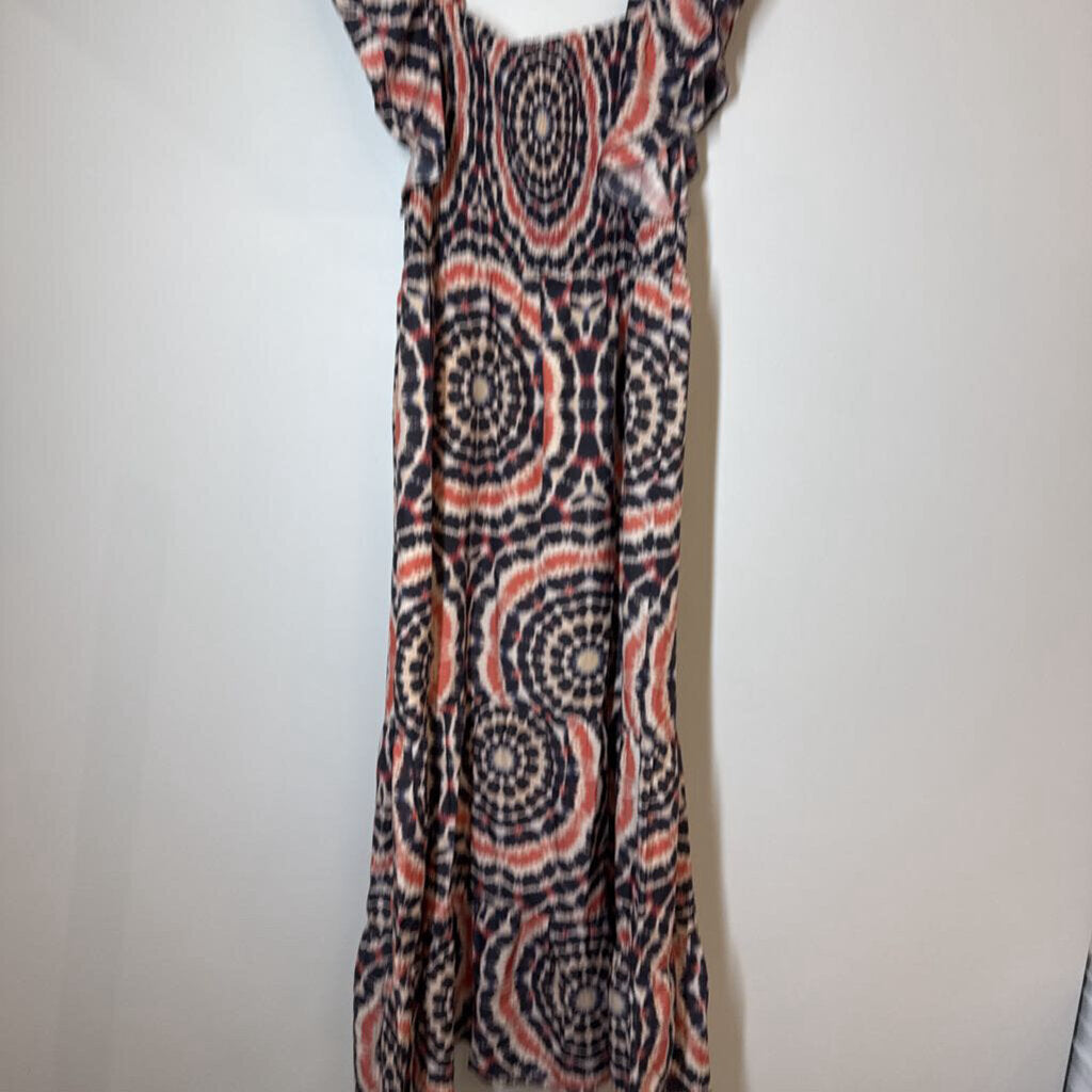 Dress M Orange/Pink/Navy