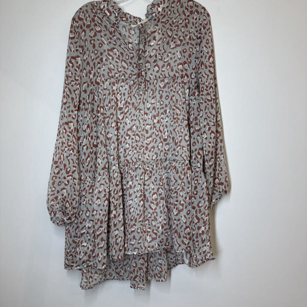 By Together Dress M Grey/Brown/Animal Print