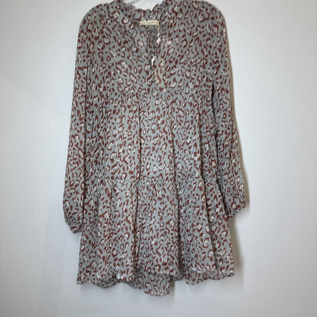 By Together Dress M Grey/Brown/Animal Print