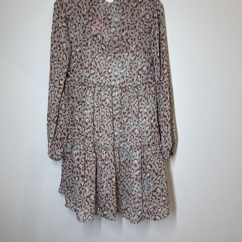 By Together Dress S Grey/Brown/Animal Print