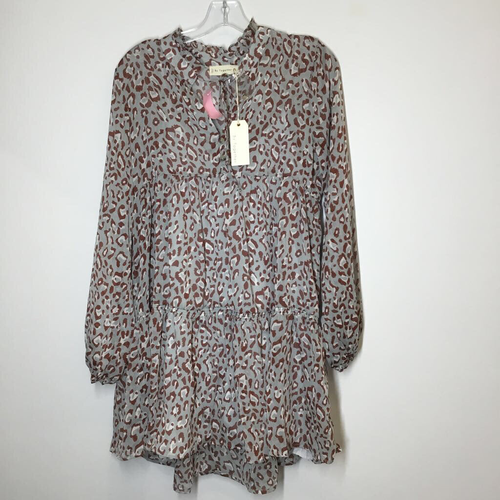 By Together Dress S Grey/Brown/Animal Print
