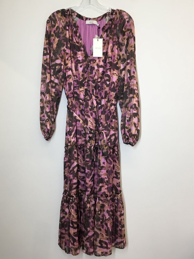 Greylin Dress L Purple/Brown