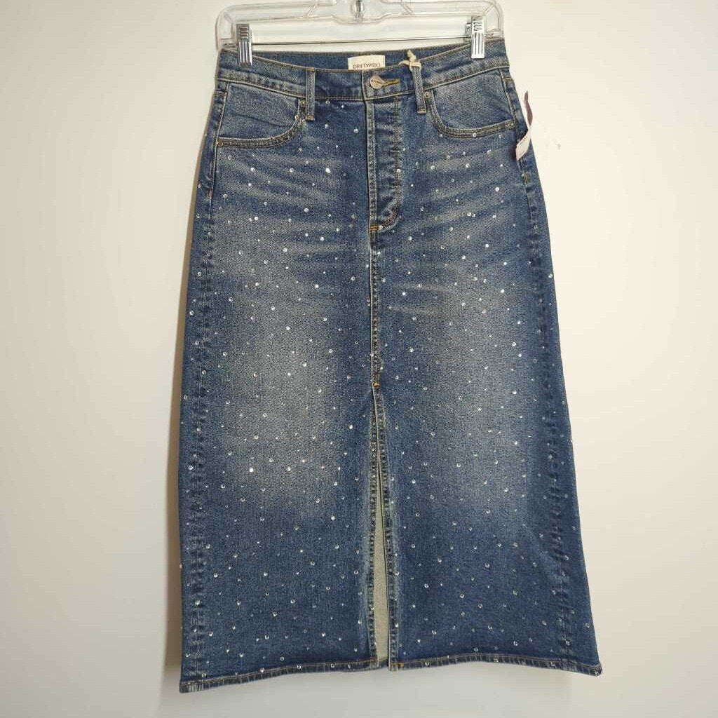 Driftwood Skirt M Denim/Sparkle