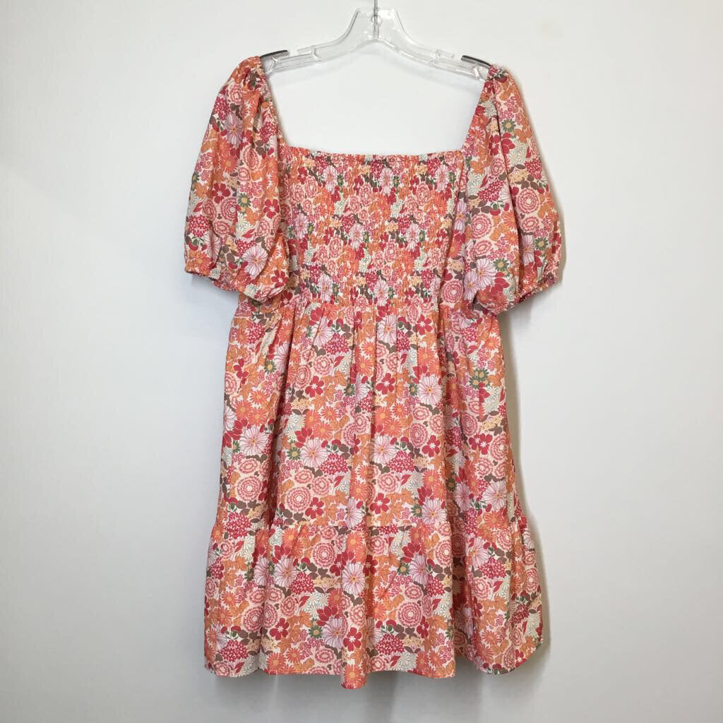 Arula Dress A/1X Plus Orange/Red/White