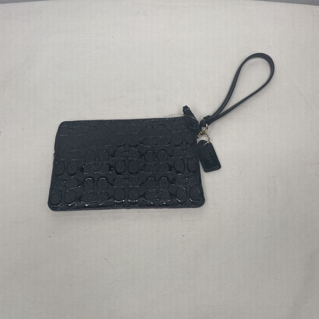 Coach Wallet Wallet Clutch Glossy Black