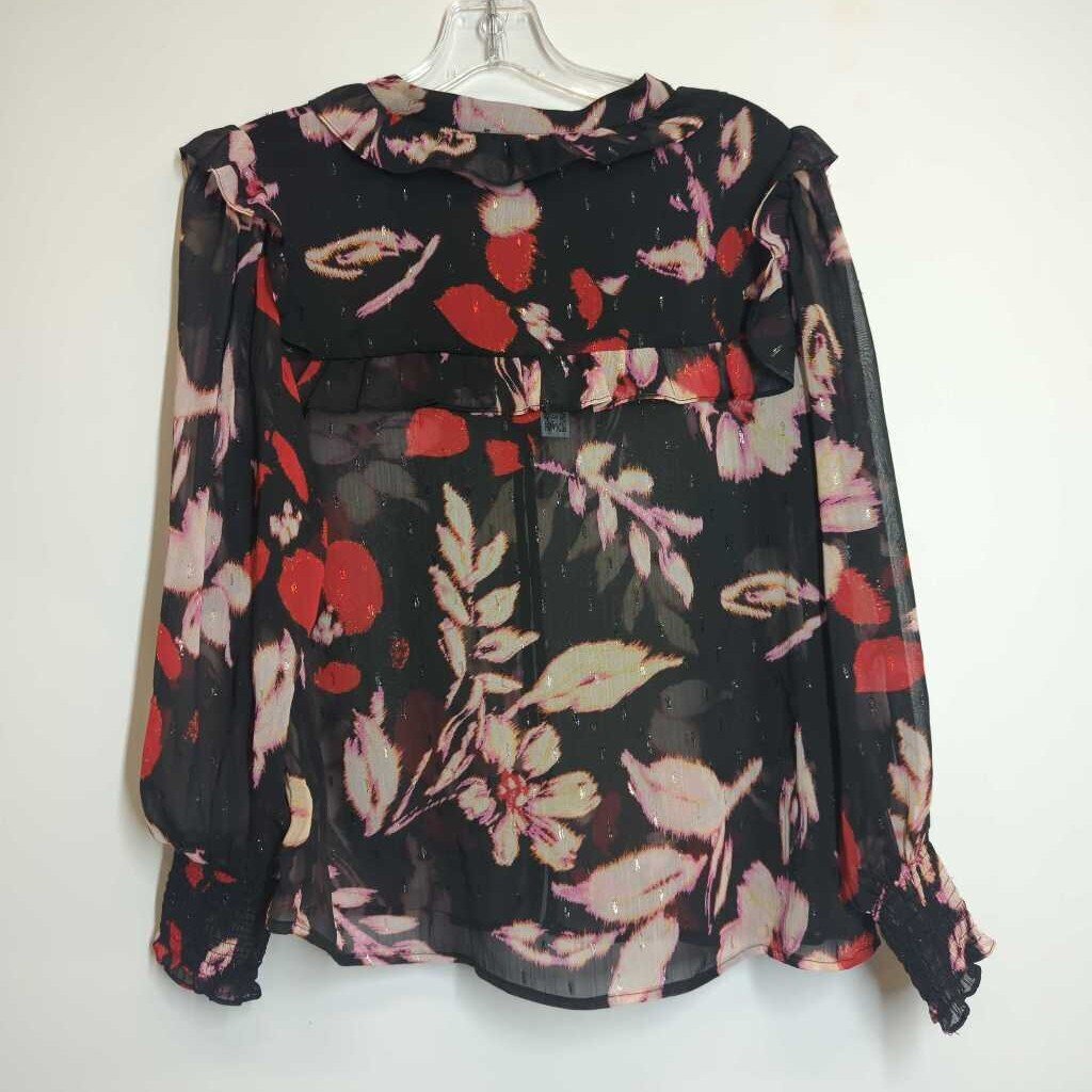 Sanctuary Long Sleeve XS Black/Pink/Red