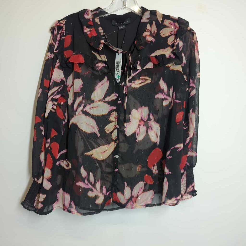 Sanctuary Long Sleeve S Black/Pink/Red