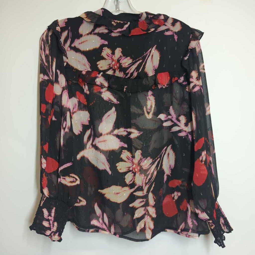 Sanctuary Long Sleeve S Black/Pink/Red