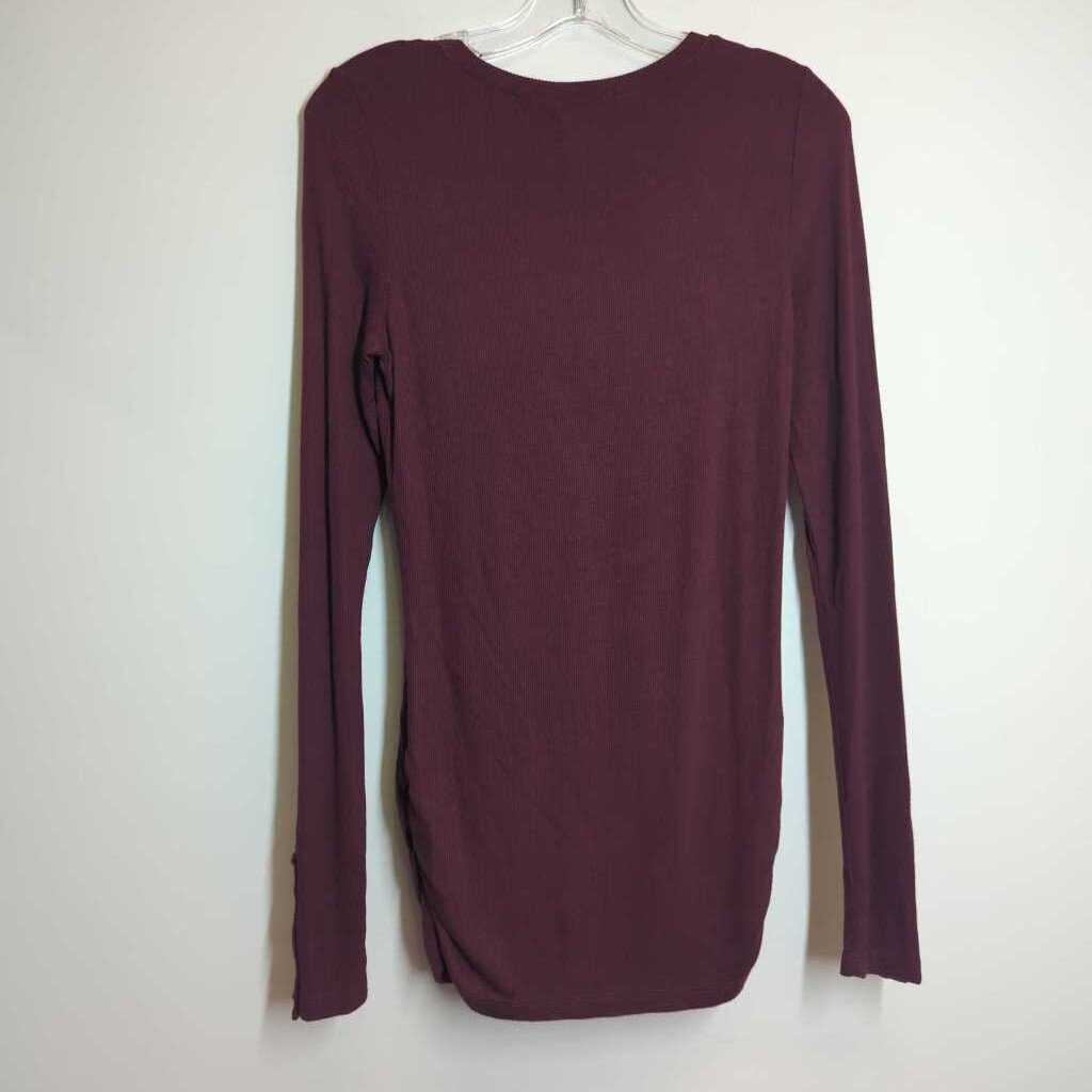Michael Stars Long Sleeve OS Burgandy
