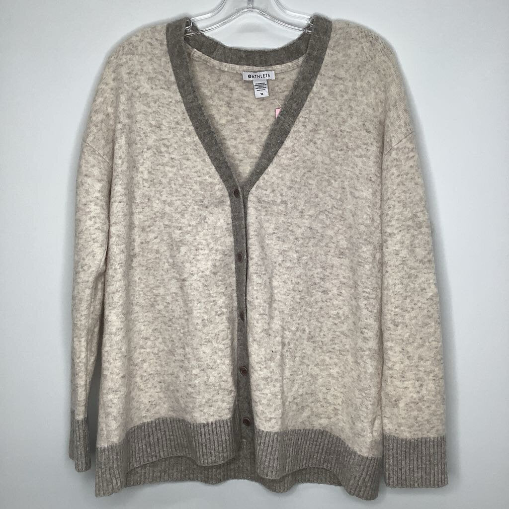 Athleta Cardigan 1X Plus Beige