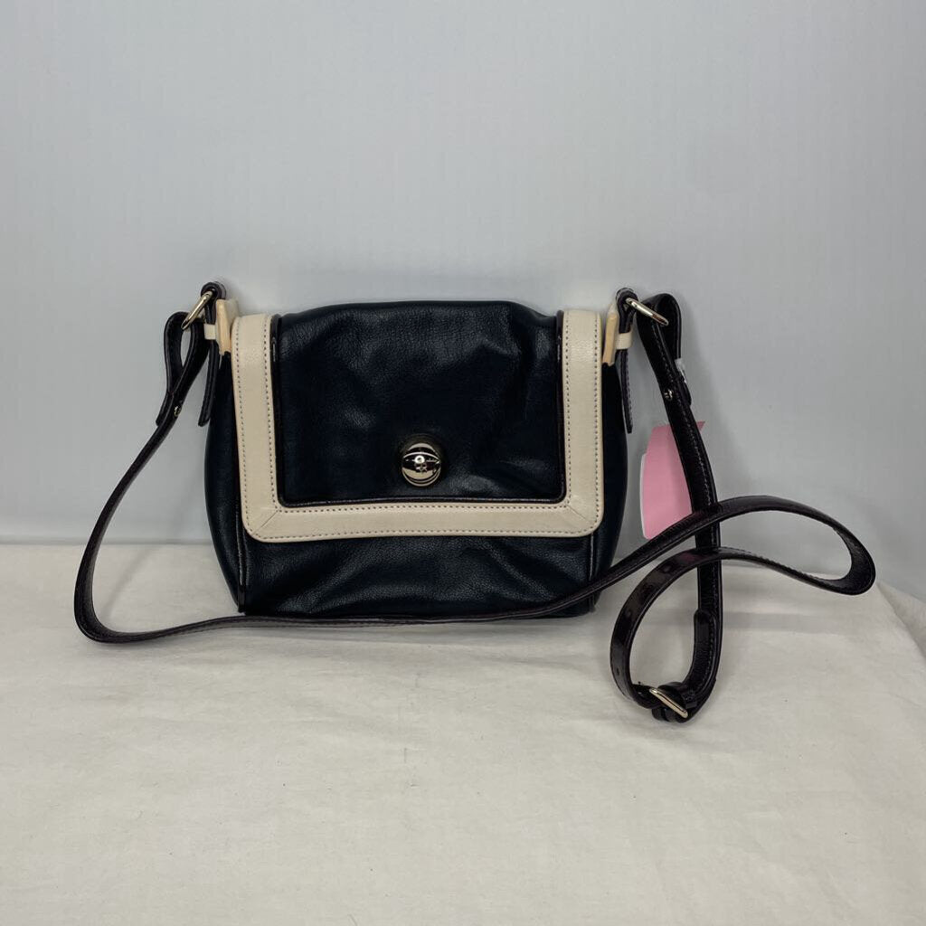 Kate Spade Purses Crossbody Black/Ivory/Brown Strap