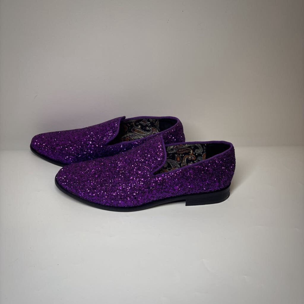 Enzo Shoes Men's 9.5 Purple Glitter