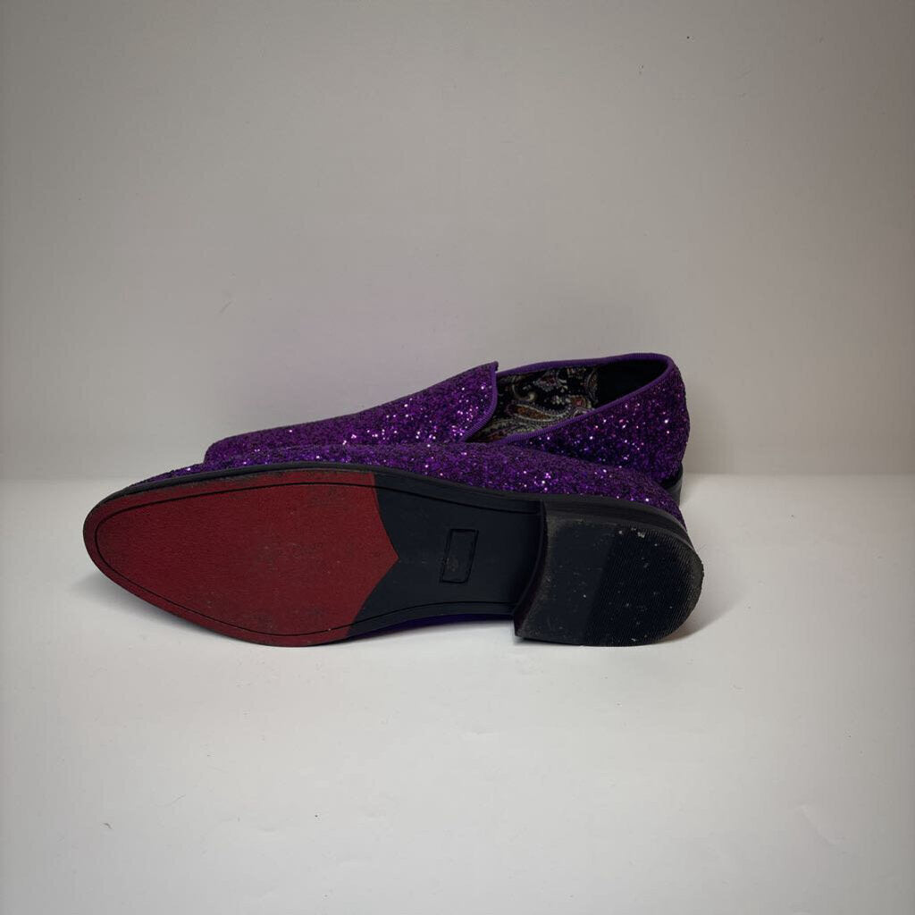 Enzo Shoes Men's 9.5 Purple Glitter