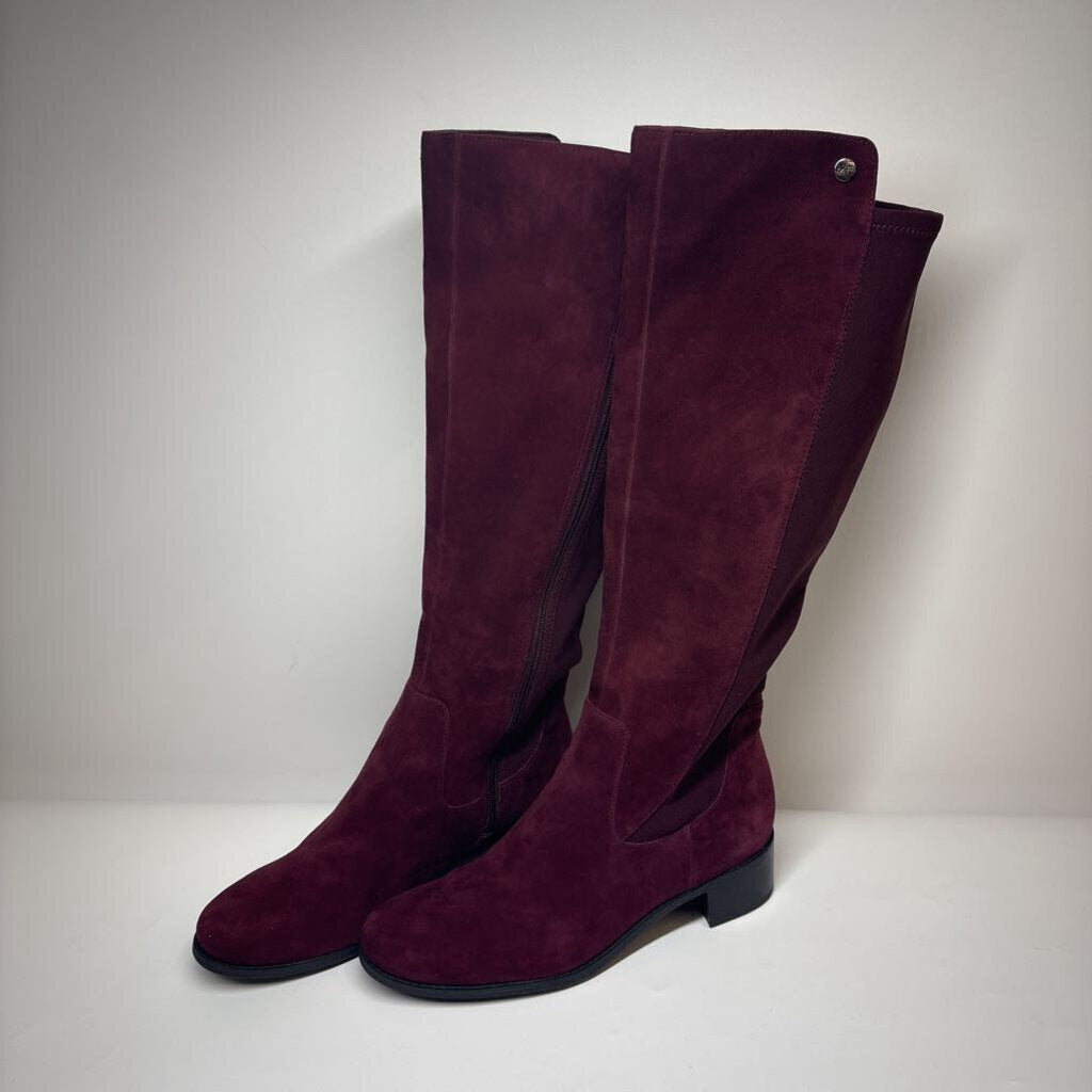 Marc Fisher Boots 8 Maroon Suede